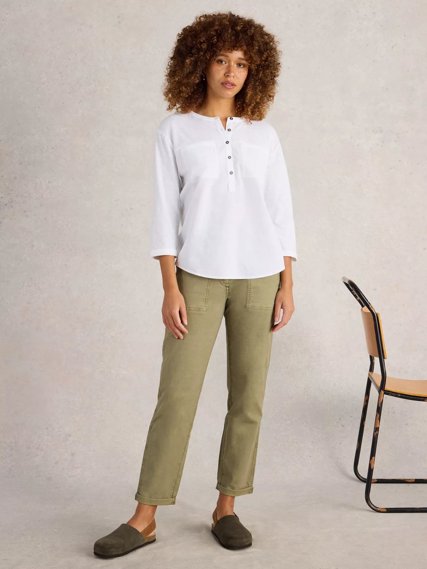 White Stuff Beth 3/4 Sleeve Shirt