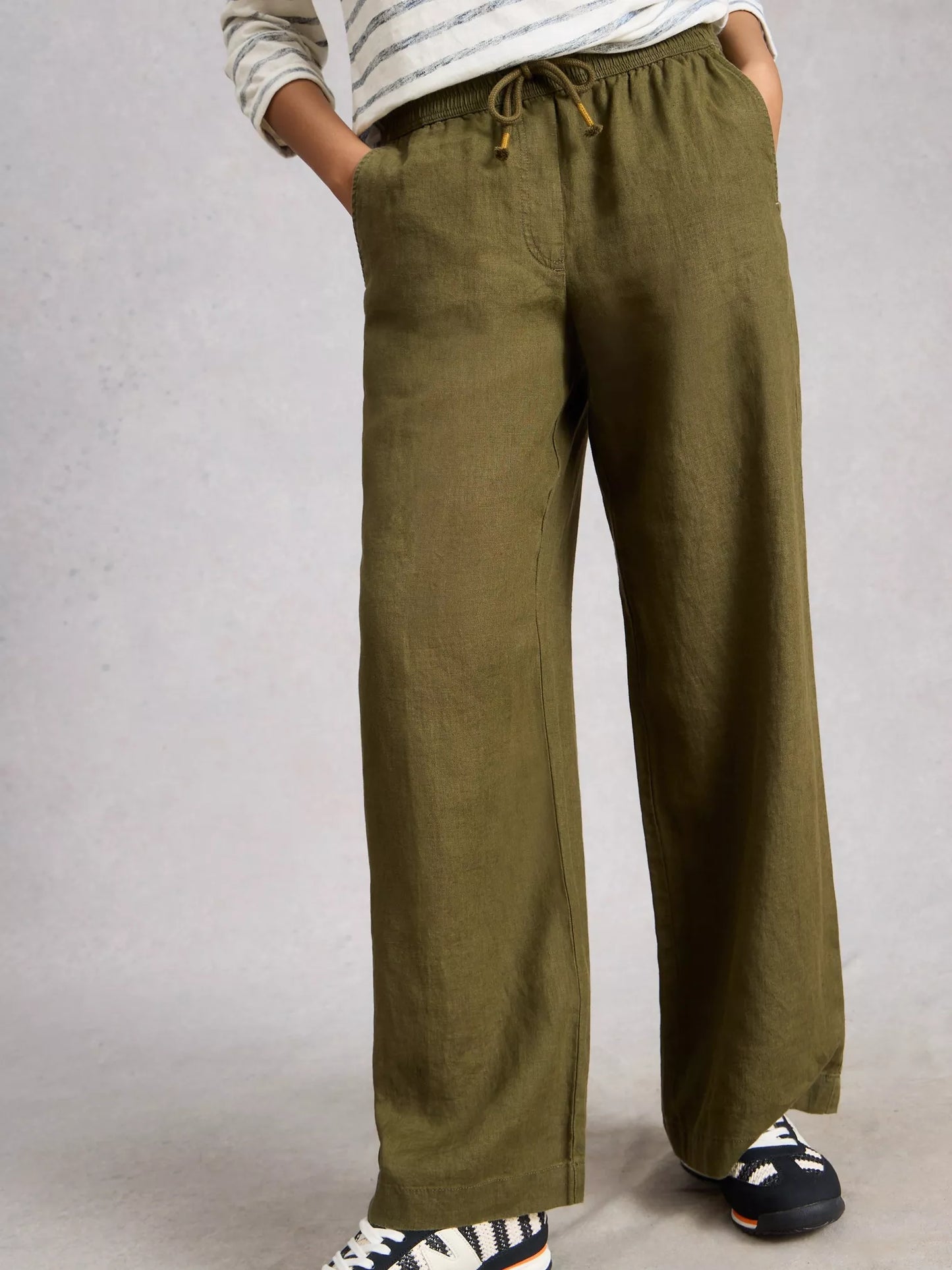 White Stuff Ally Linen Wide Leg Trouser