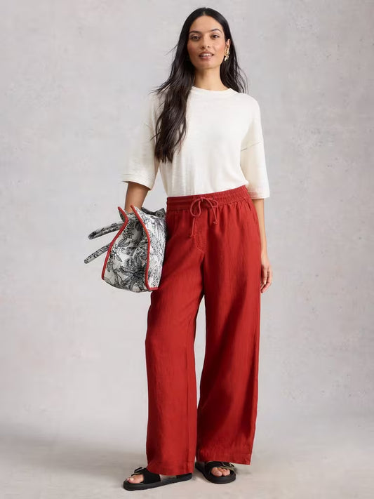 White Stuff Ally Linen Wide Leg Trouser