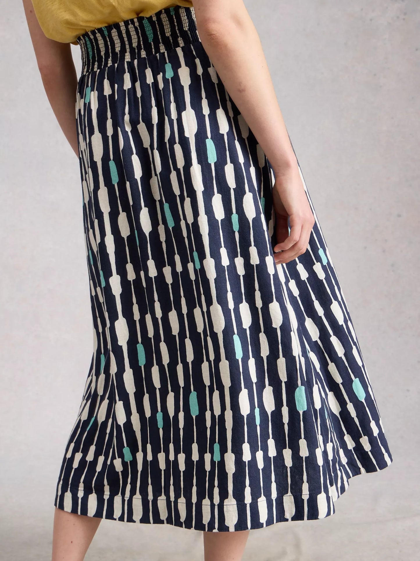 Shelly Linen Blend Midi Skirt