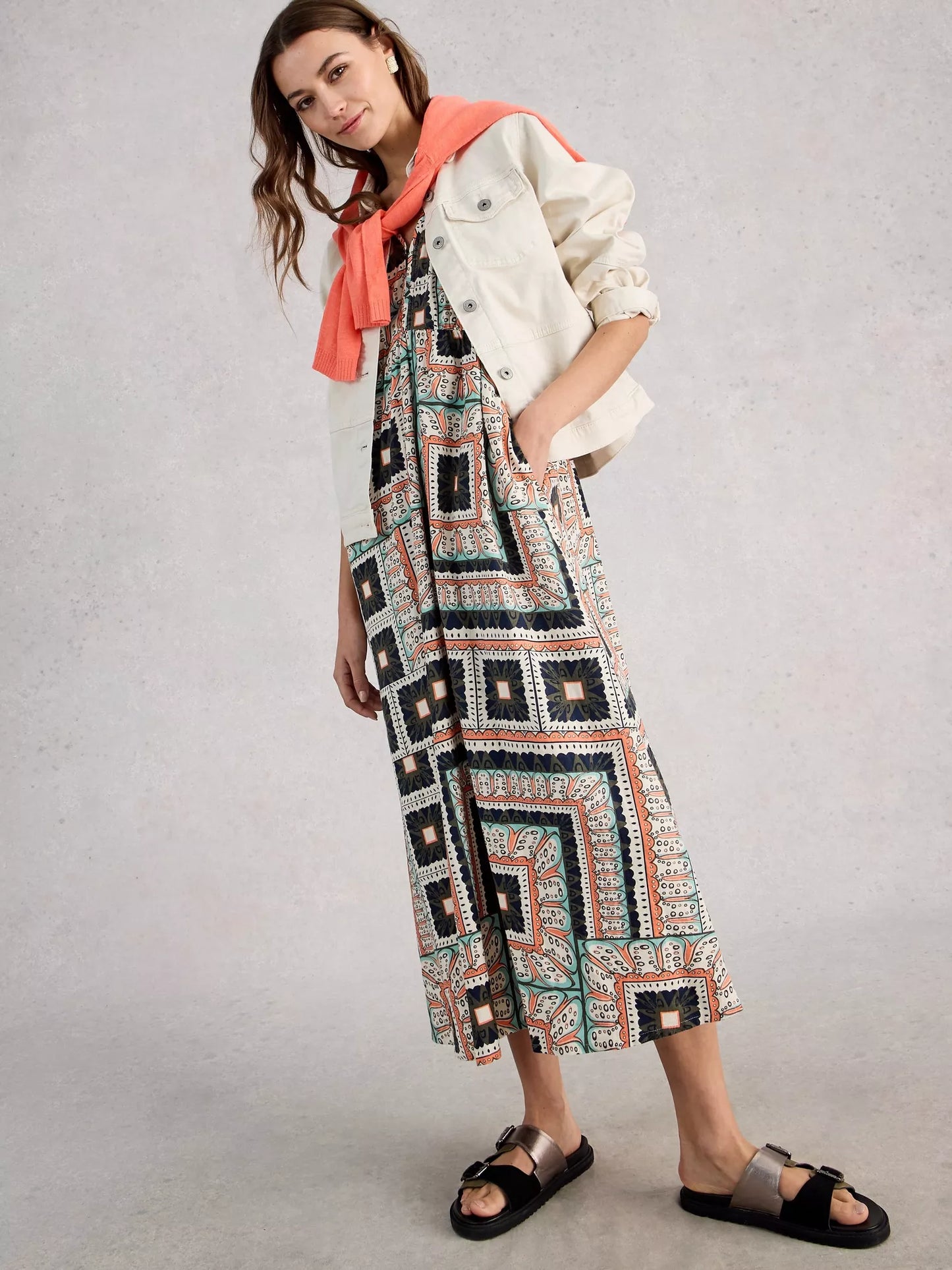 White Stuff Lorna Linen Blend Maxi Dress