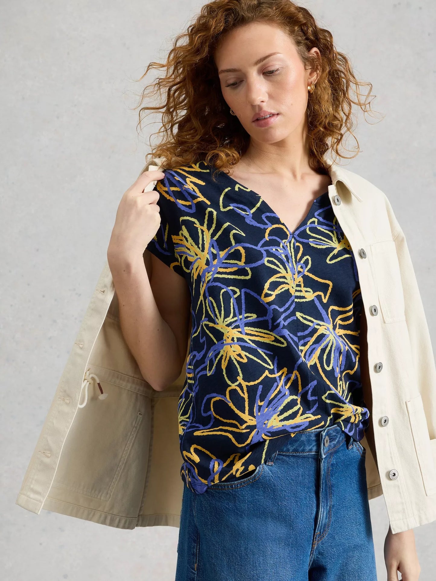 White Stuff Nelly Notch Neck Tee