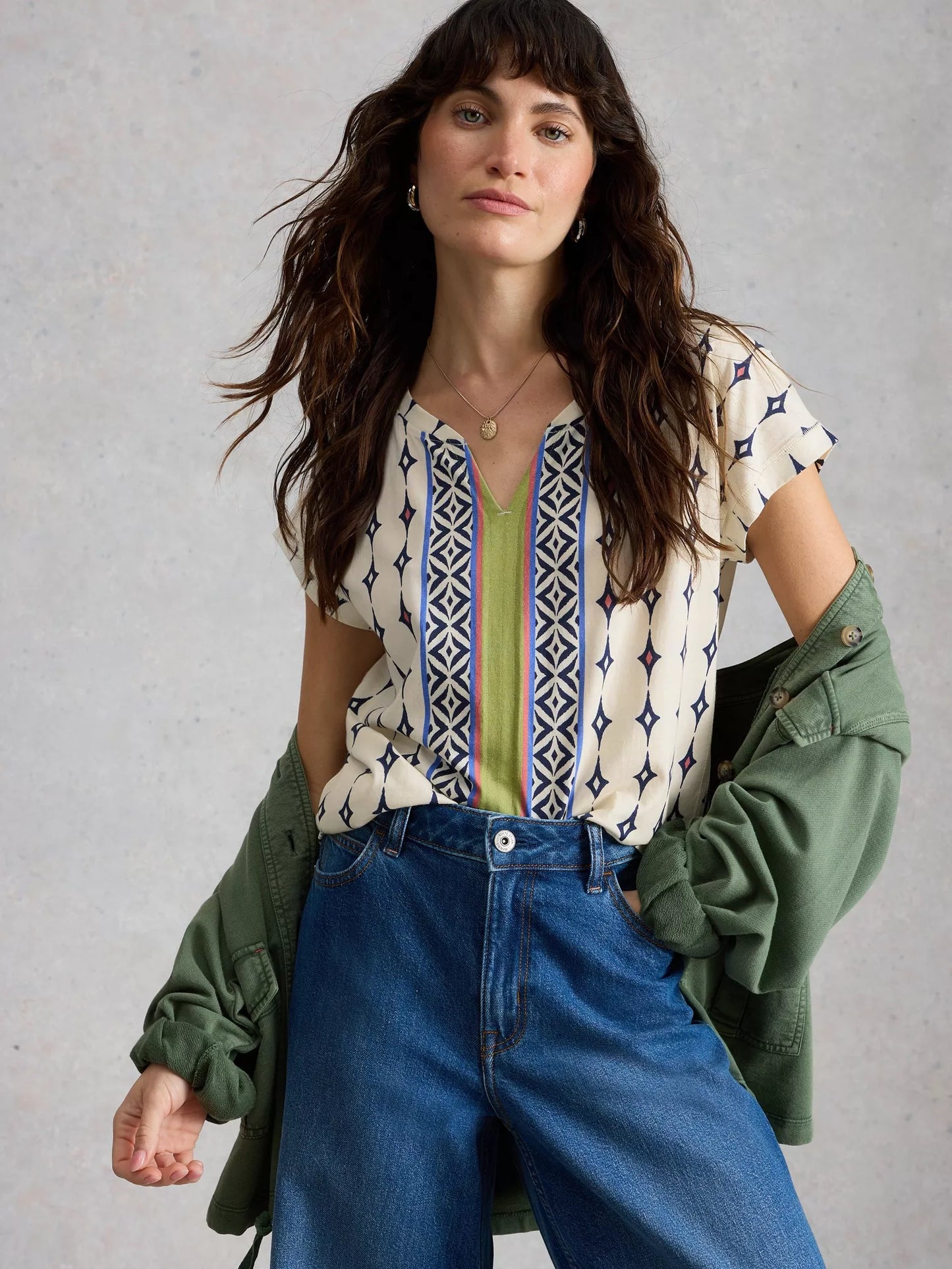 White Stuff Nelly Notch Neck Tee