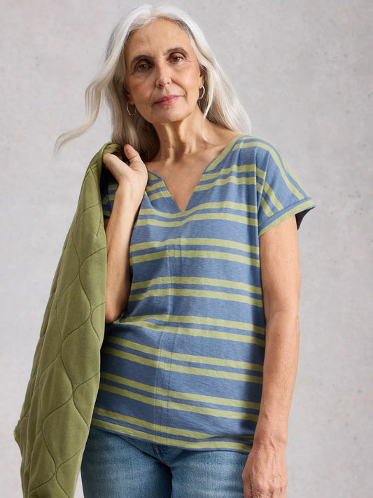 White Stuff Nelly Notch Stripe Tee