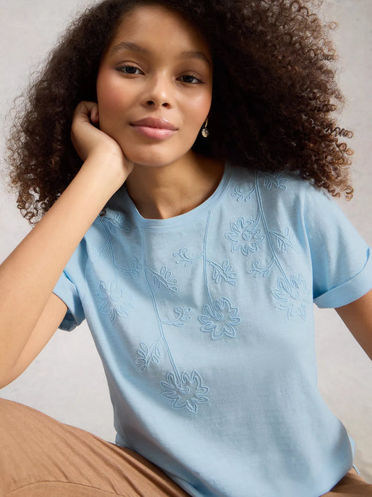 White Stuff Gina Embroidered Tee