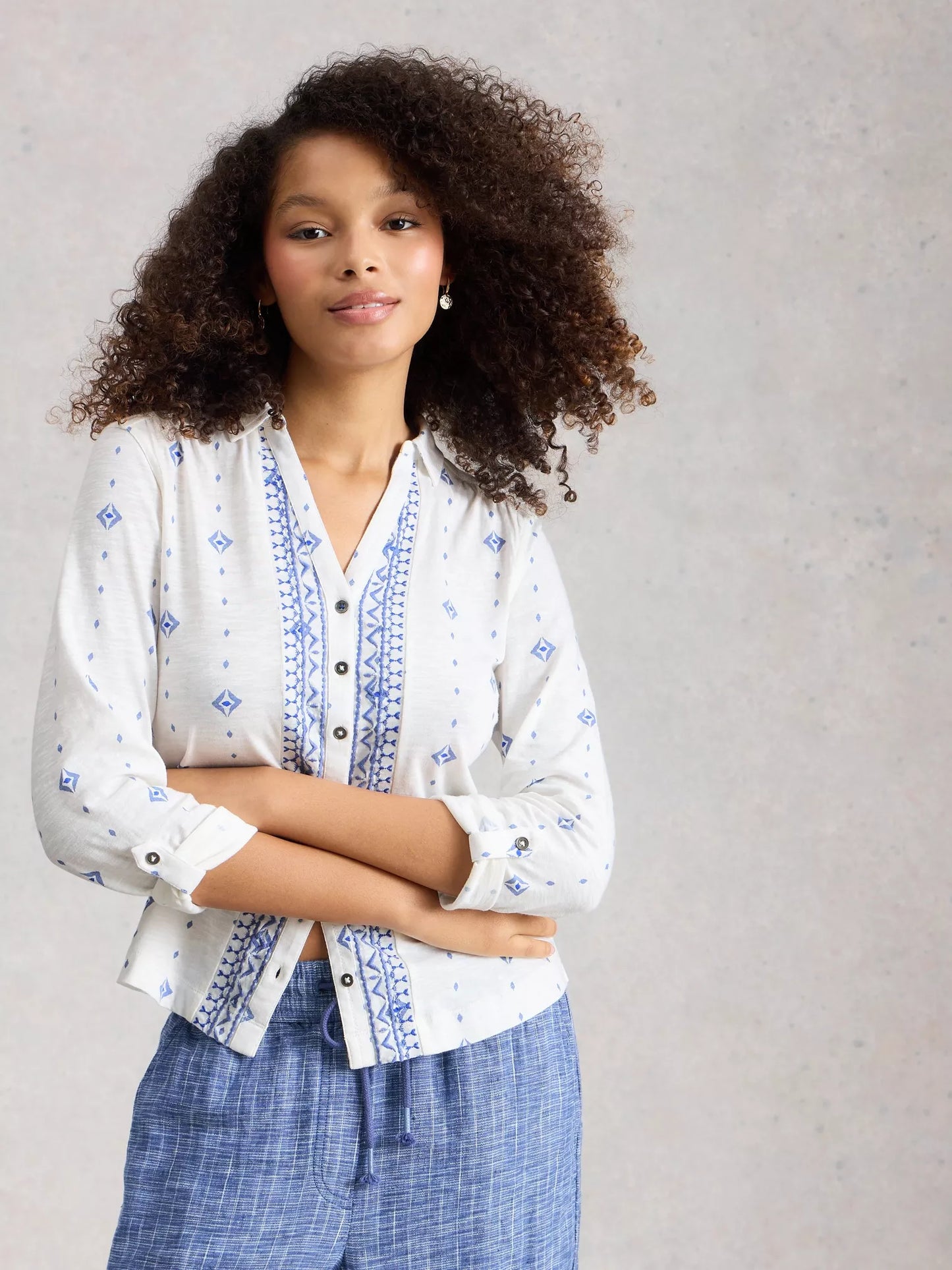 White Stuff Annie Jersey Shirt