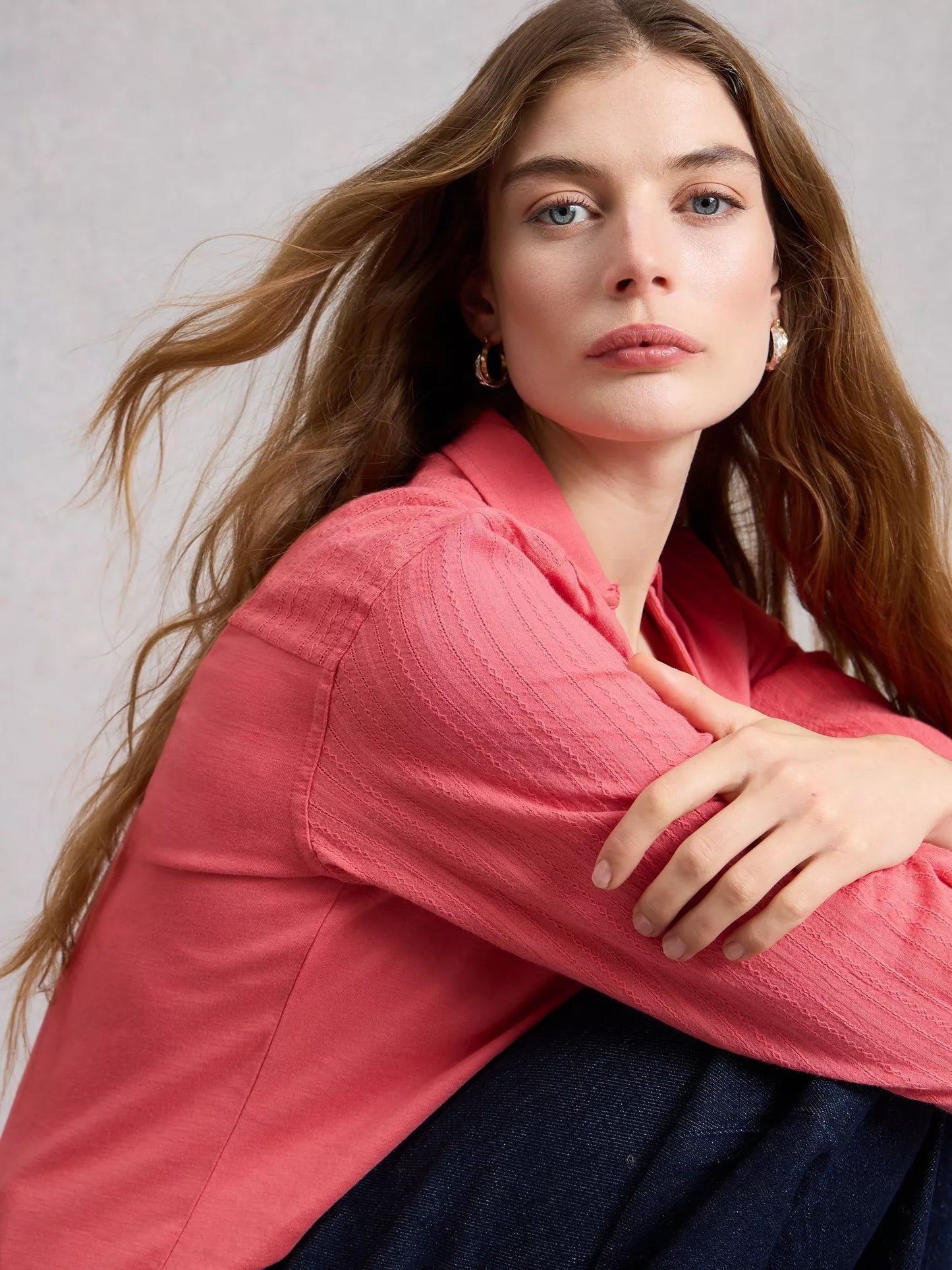 White Stuff Annie Mix Jersey Shirt