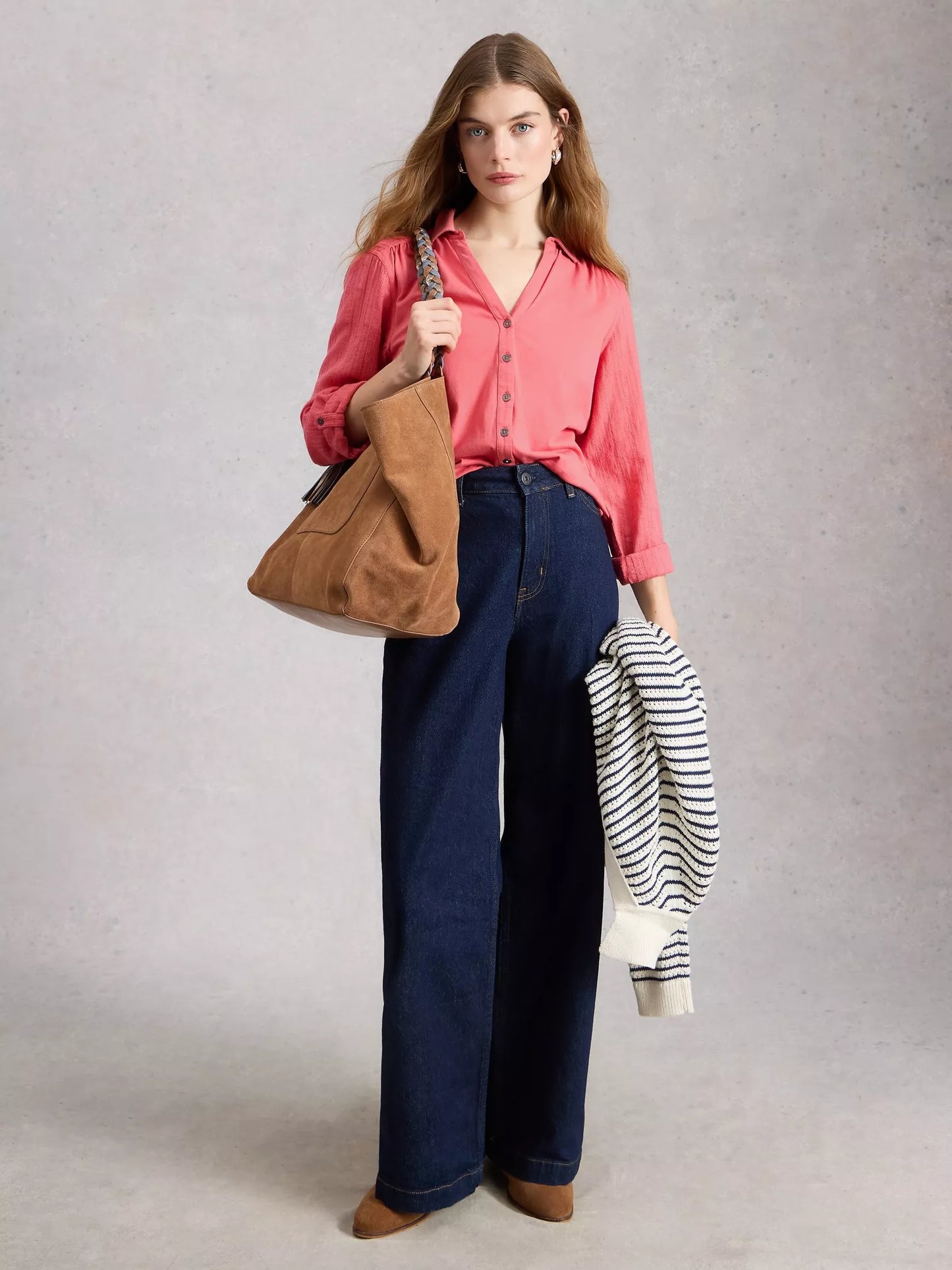 White Stuff Annie Mix Jersey Shirt