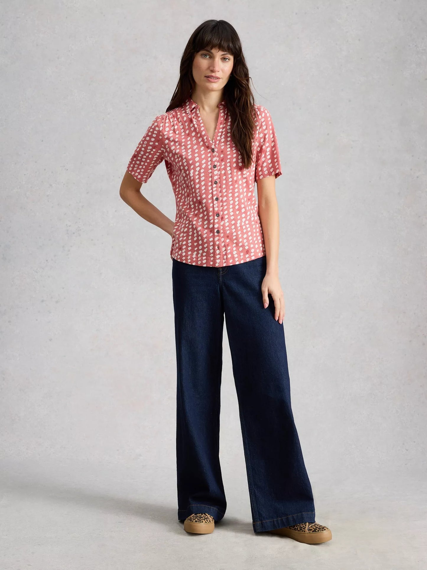 White Stuff Annie Short Sleeve Jersey Shirt