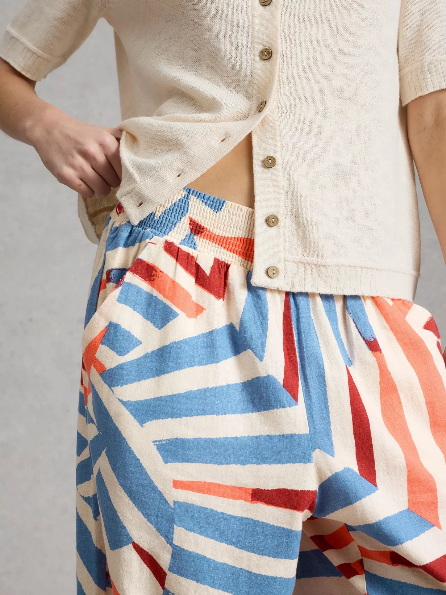 White Stuff Shelly Linen Blend Culotte