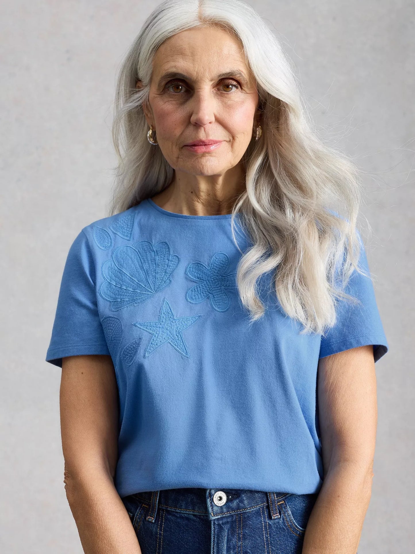 White Stuff Abbie Embroidered Tee