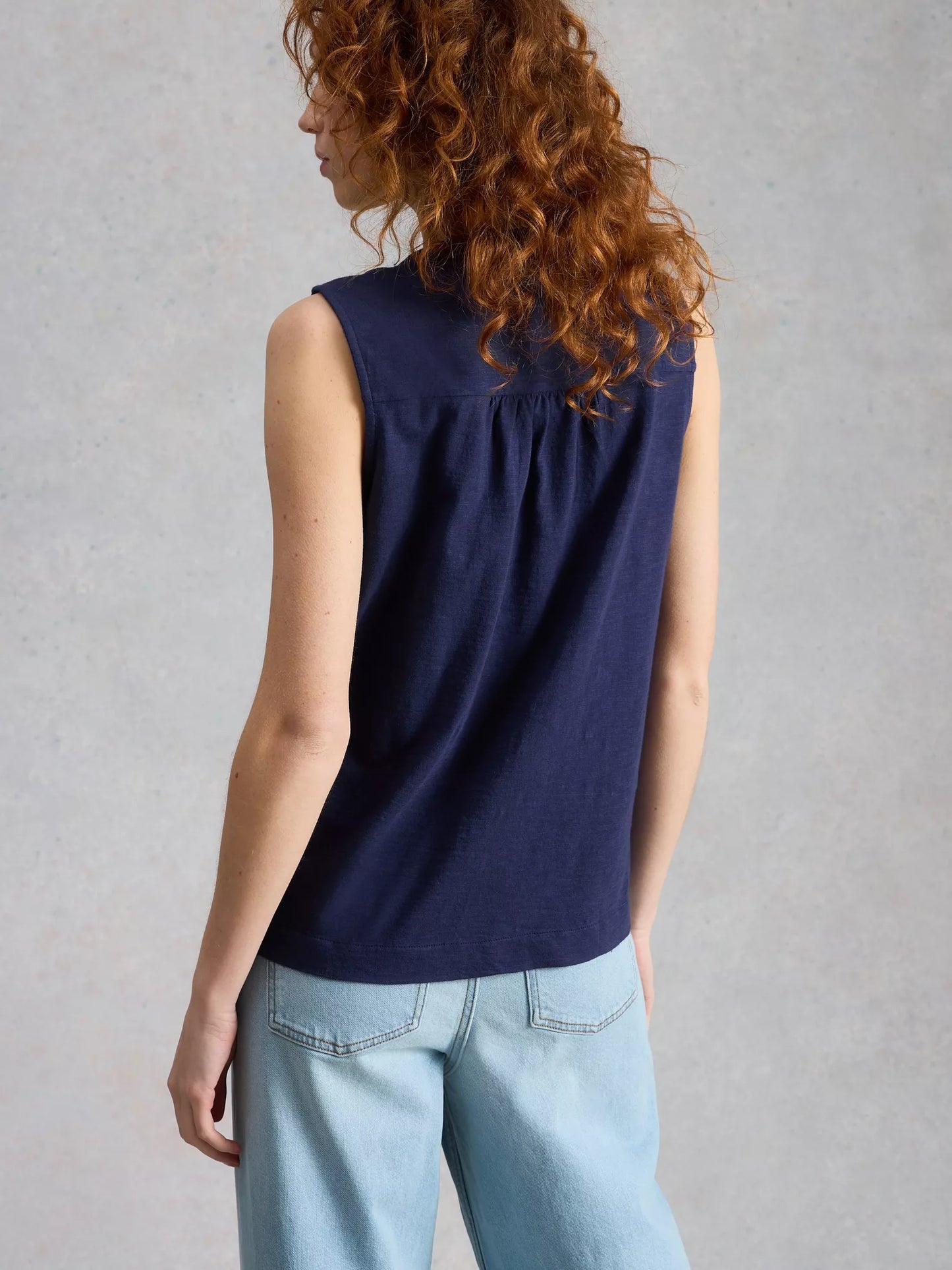 White Stuff Poppy Linen Blend Top