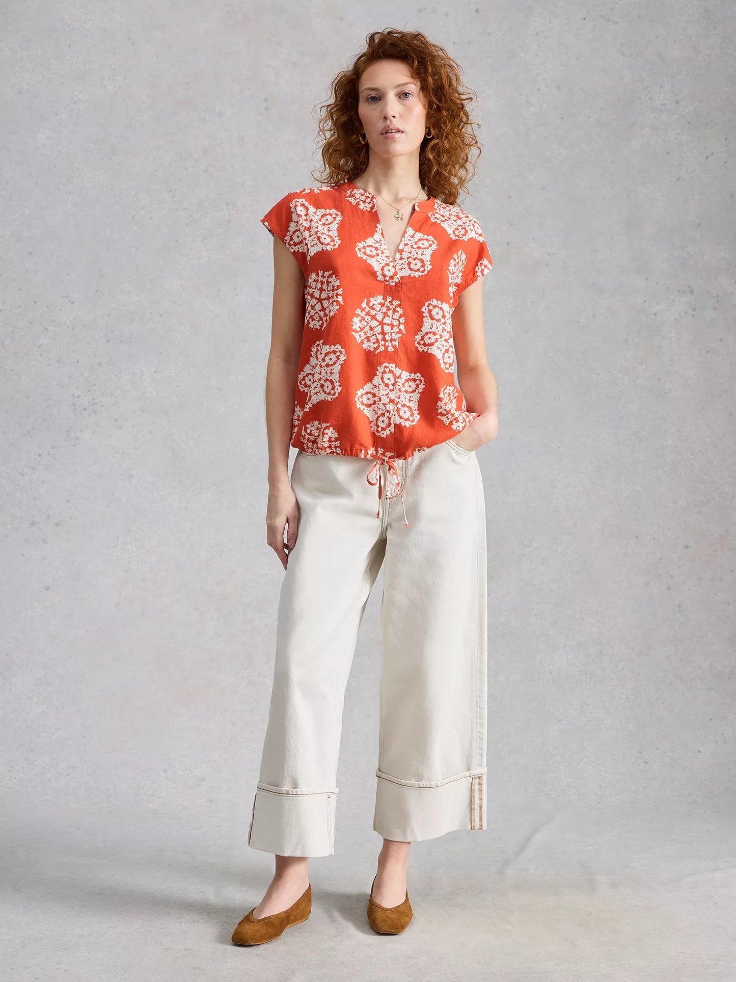 White Stuff Nicole Linen Blend Top