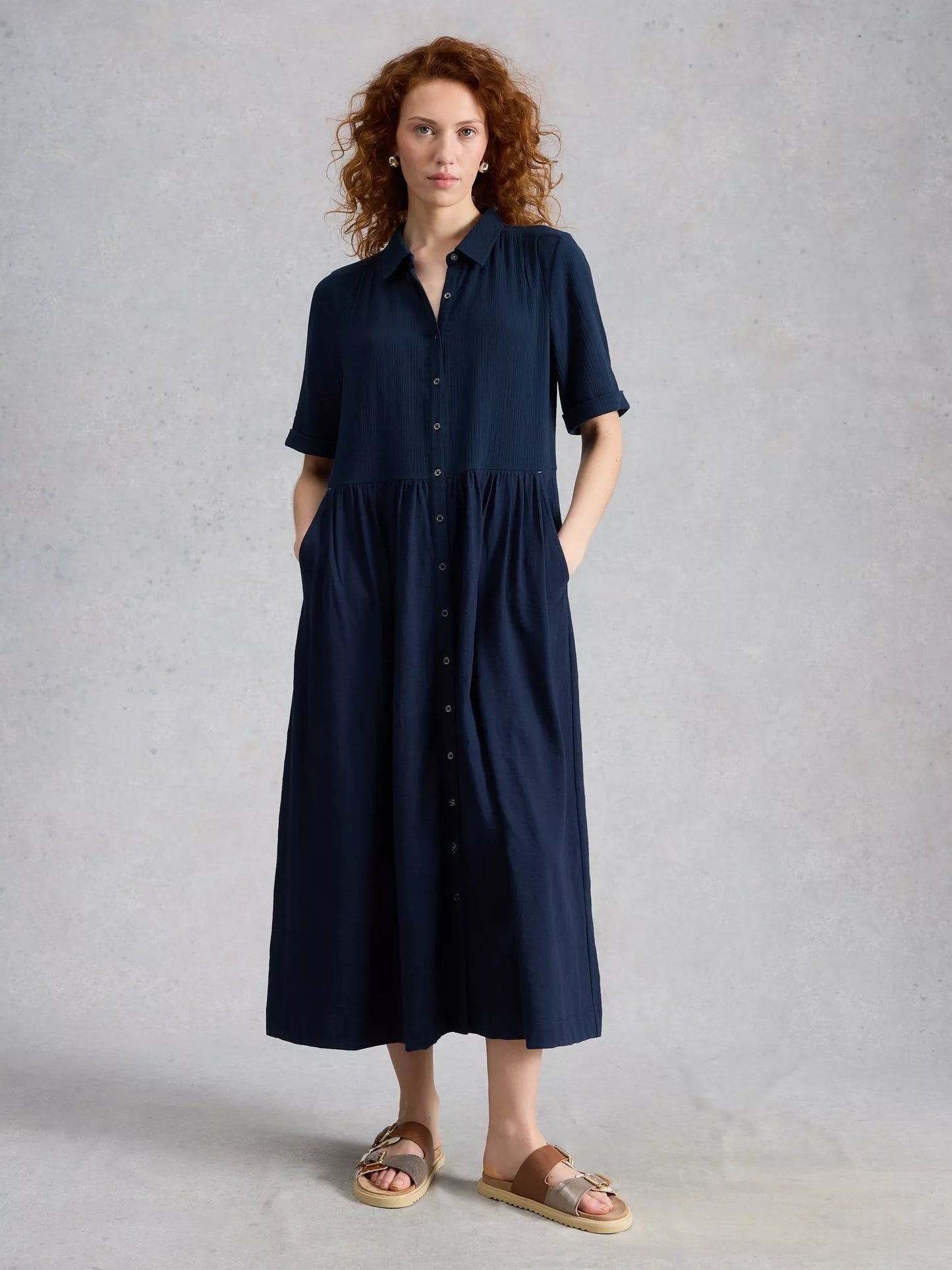 White Stuff Rylee Double Cloth Shirt Dress