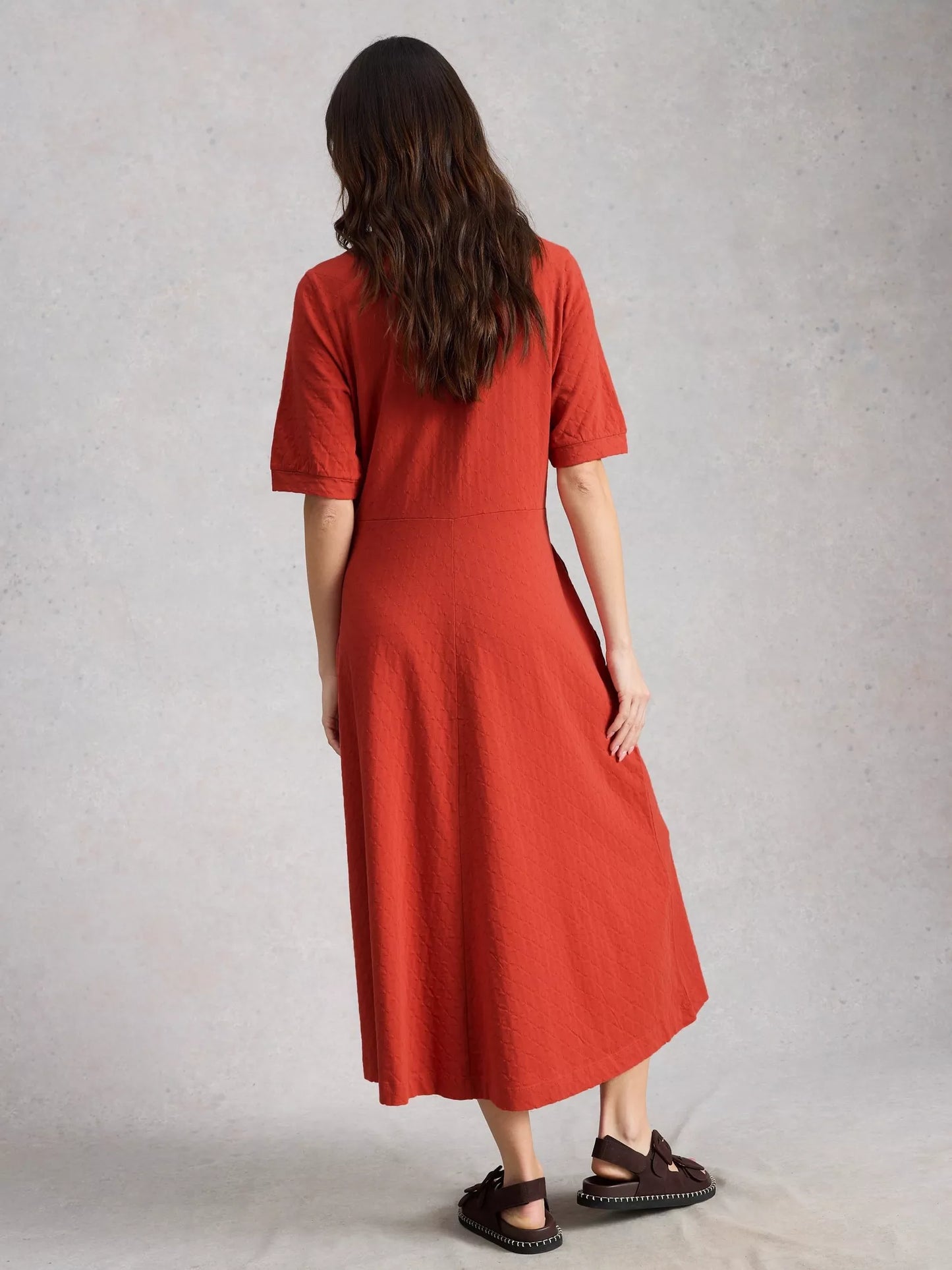 White Stuff Megan Button Jersey Dress