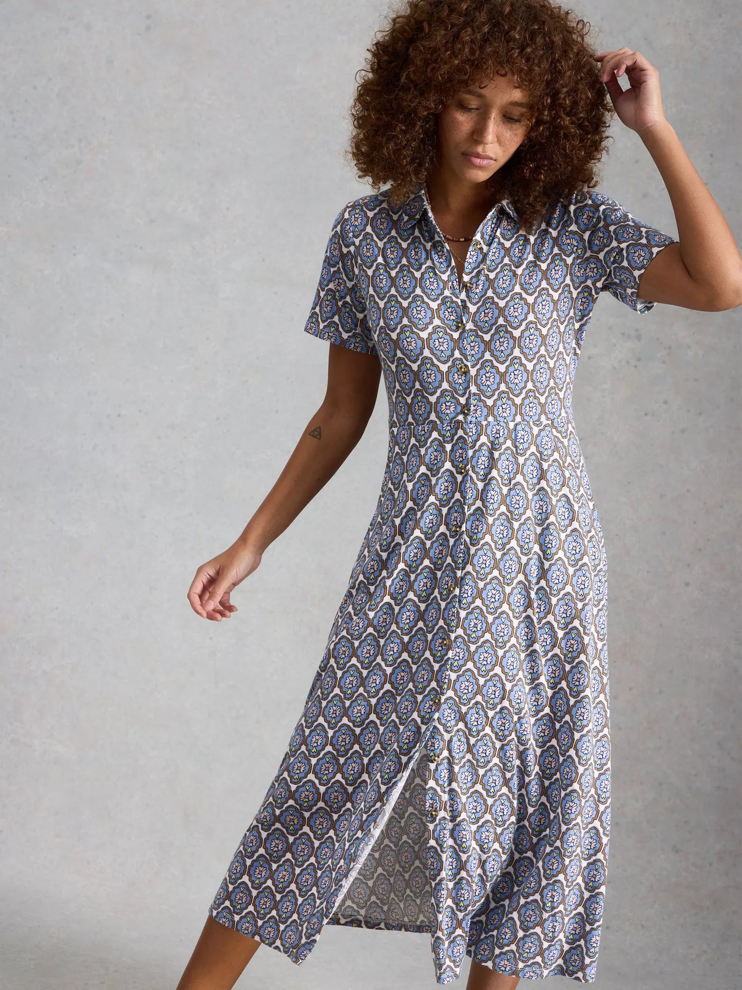 White Stuff Rua Jersey Shirt Dress