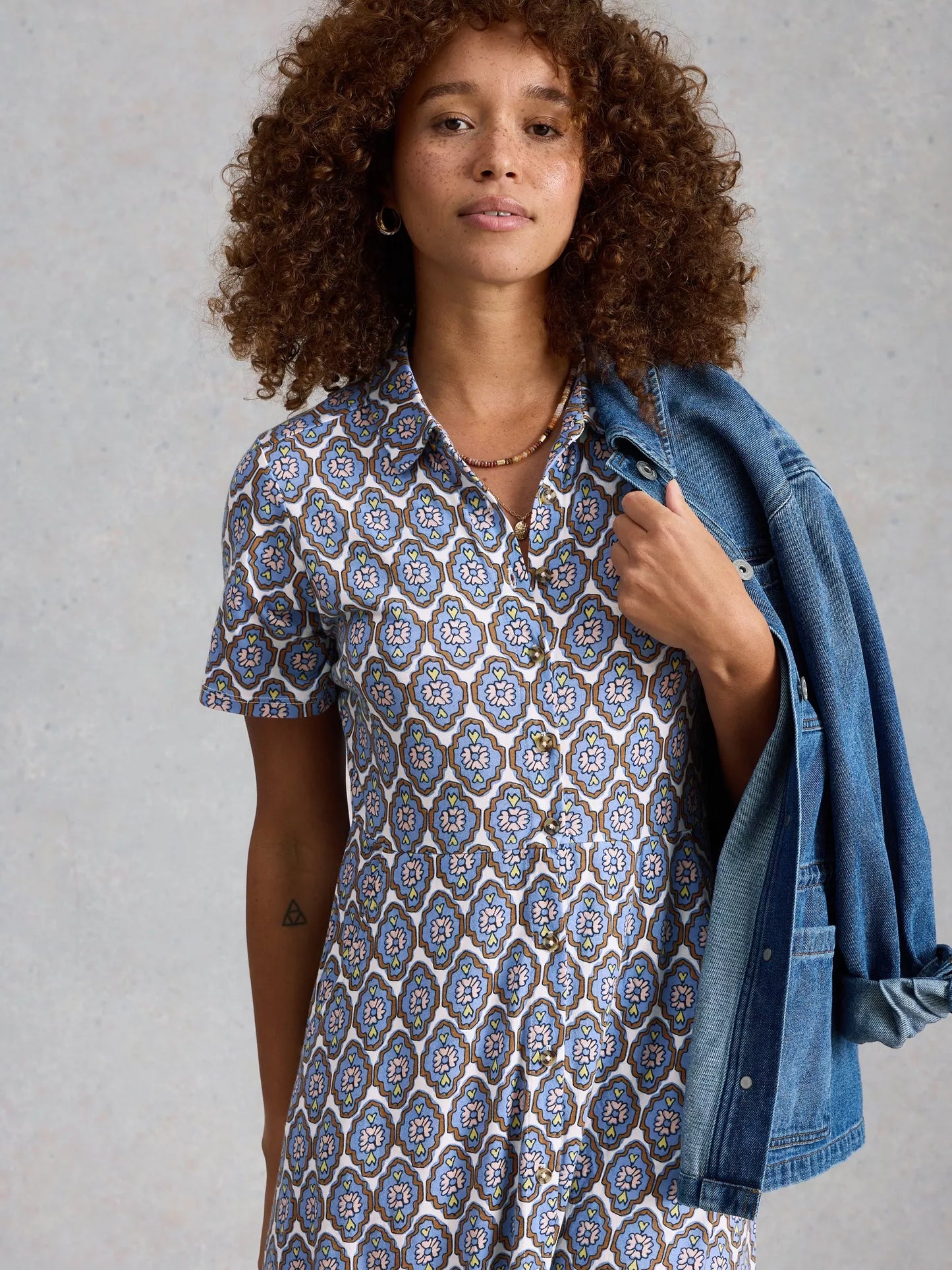 White Stuff Rua Jersey Shirt Dress