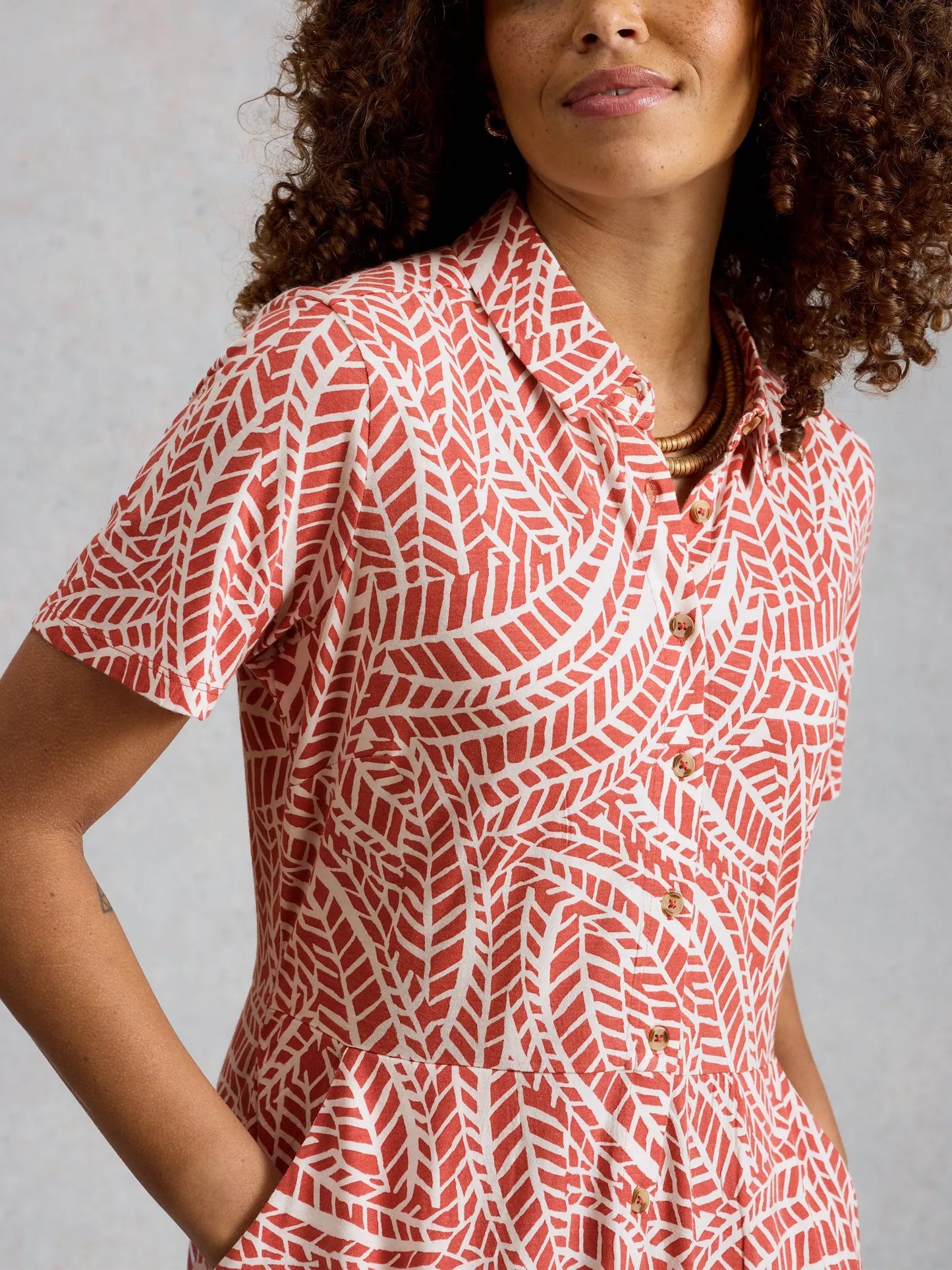 White Stuff Ria Jersey Shirt Dress