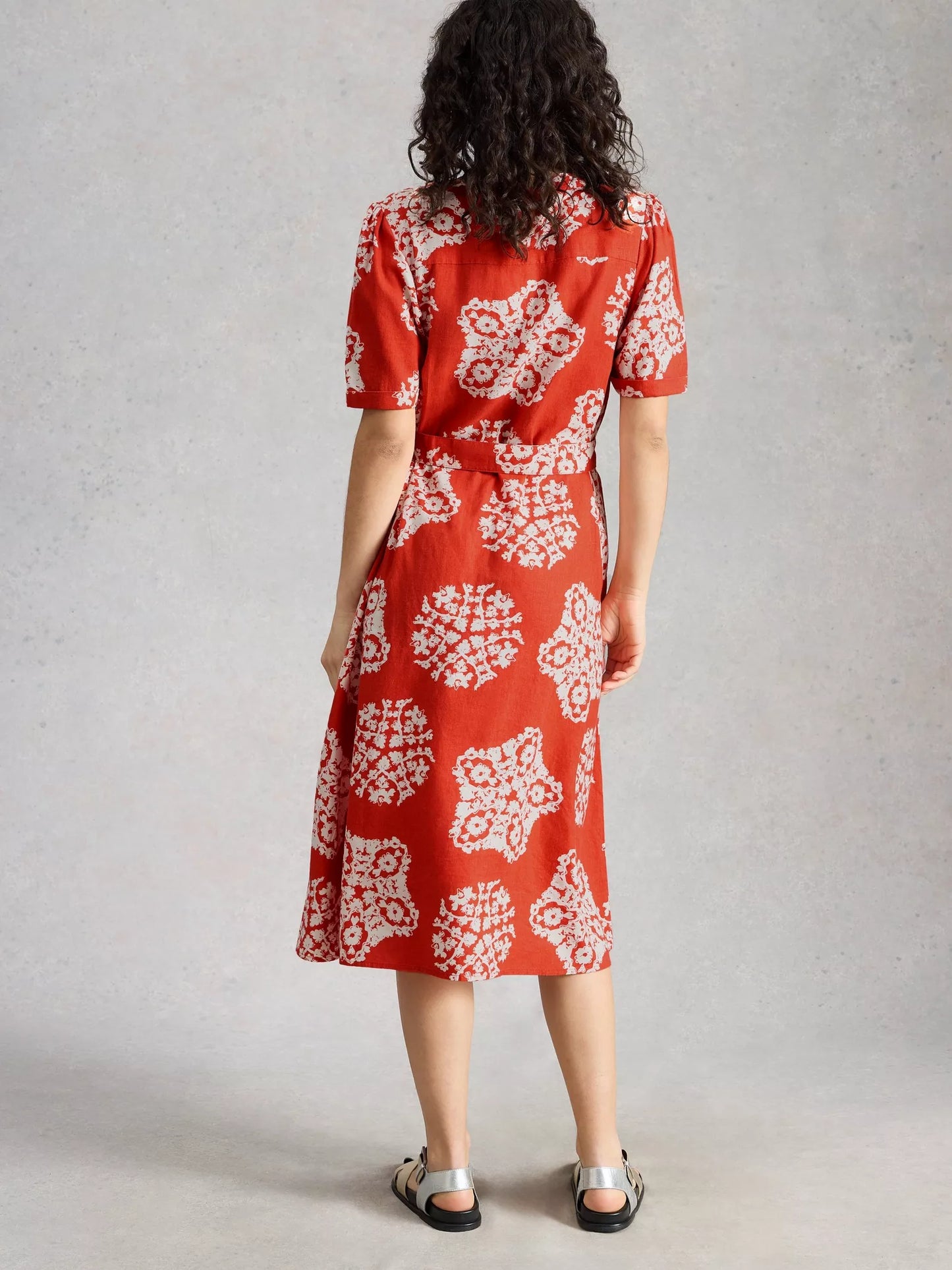 White Stuff Val Linen Blend Dress