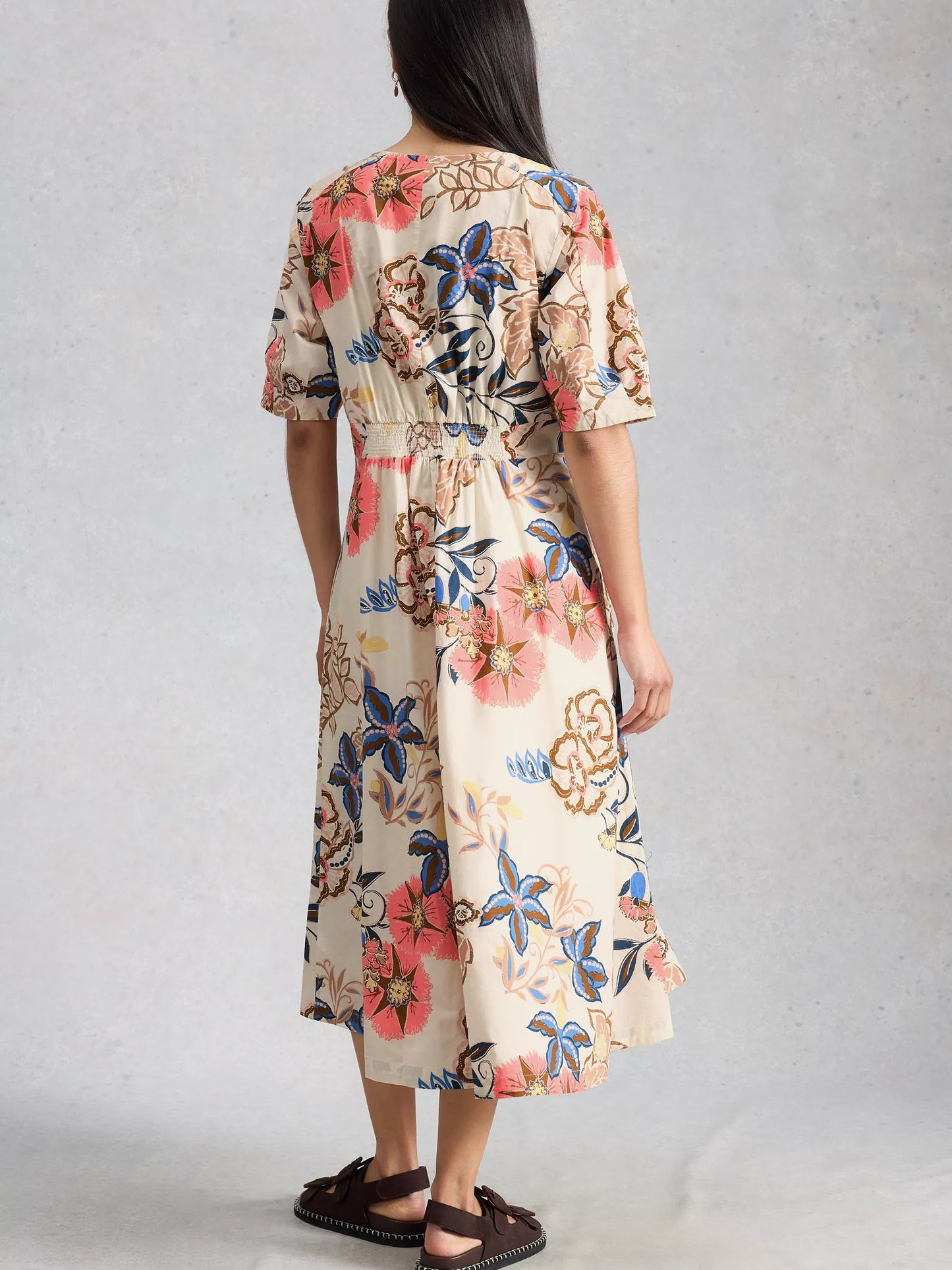 White Stuff Kate Button Through Midi Dress
