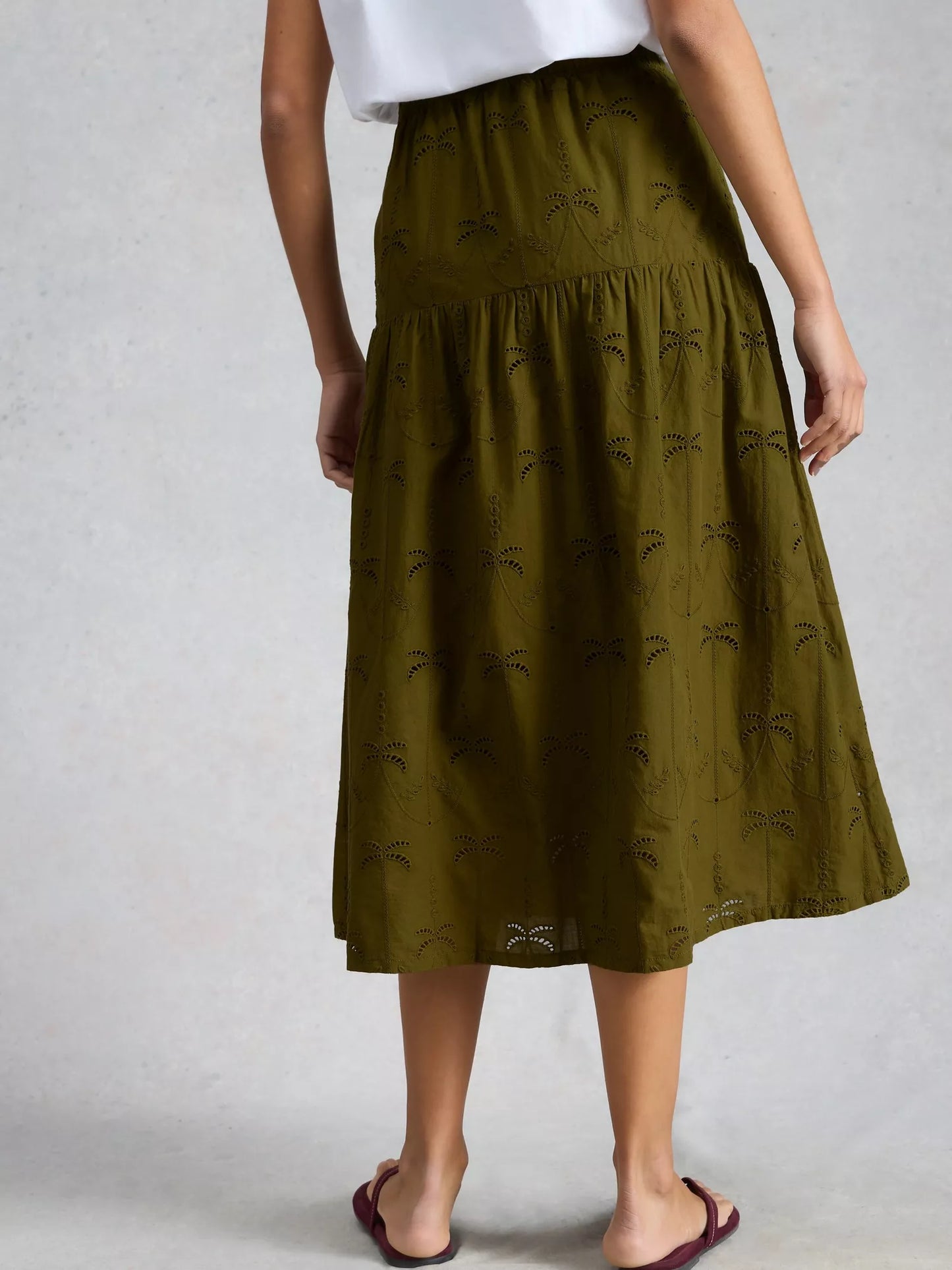 White Stuff Ruben Broderie Midi Skirt
