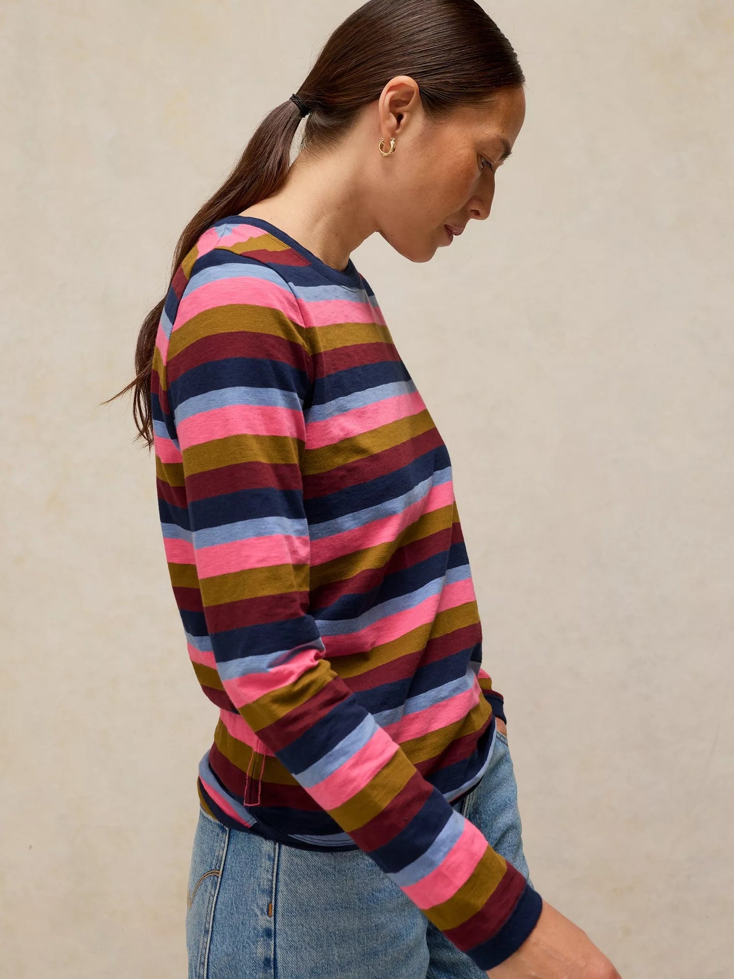 White Stuff Clara Stripe Long Sleeve Tee