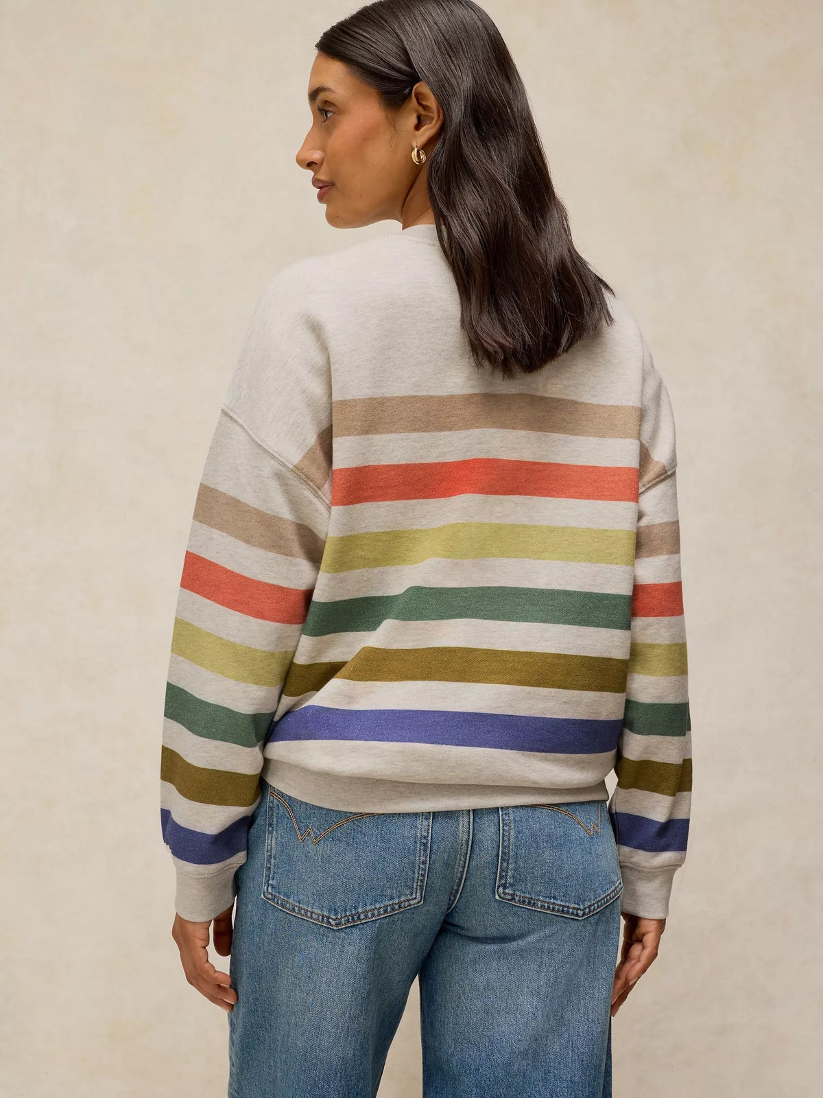 White Stuff Cleo Longline Stripe Sweater