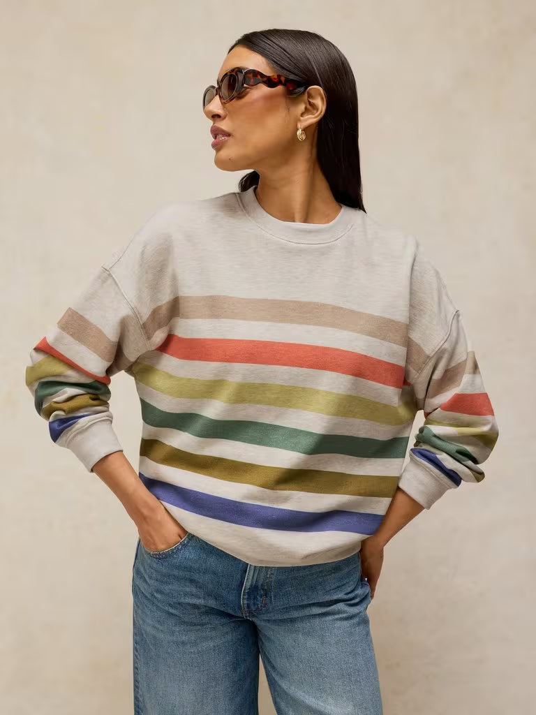 White Stuff Cleo Longline Stripe Sweater