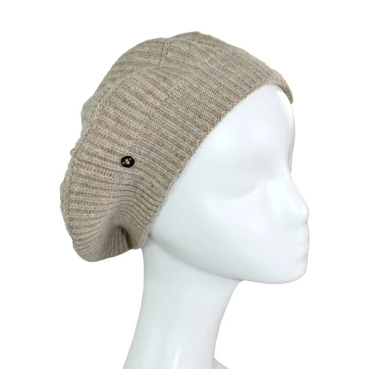 Dupatta Knit Women's Berret Hat with Pin