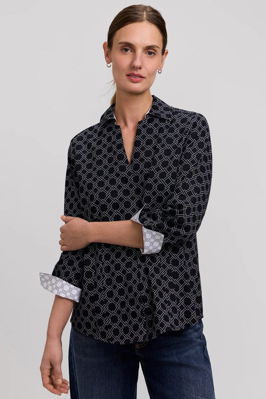 Foxcroft Midnight at Copenhagen Taylor Top