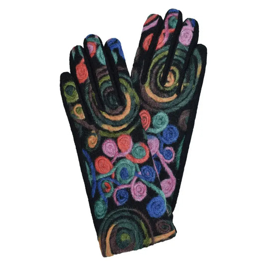 KELVIN YARN EMBROIDERED WOOL GLOVES