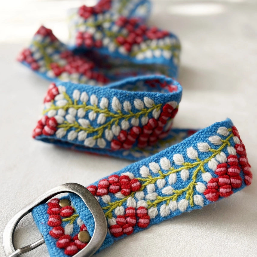 Jenny Krauss Berries on the Vine Embroidered Belt