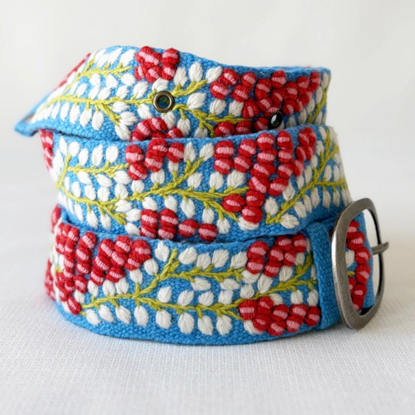 Jenny Krauss Berries on the Vine Embroidered Belt