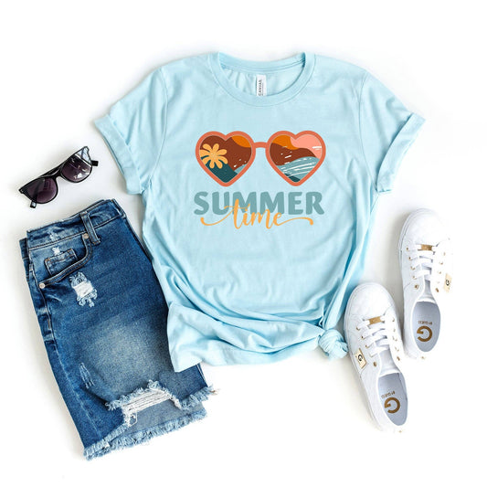 SUMMER TIME SUNGLASSES SHORT SLEEVE GRAPHIC T-SHIRT