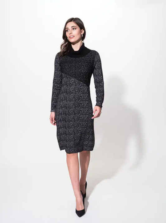 COWL NECK SWEATER DRESS