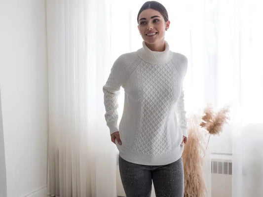 COWL NECK SWEATER