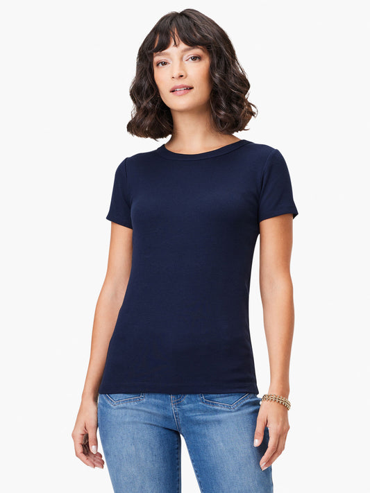 NIC + ZOE PERFECT KNIT RIB SHORT SLEEVE CREW TEE