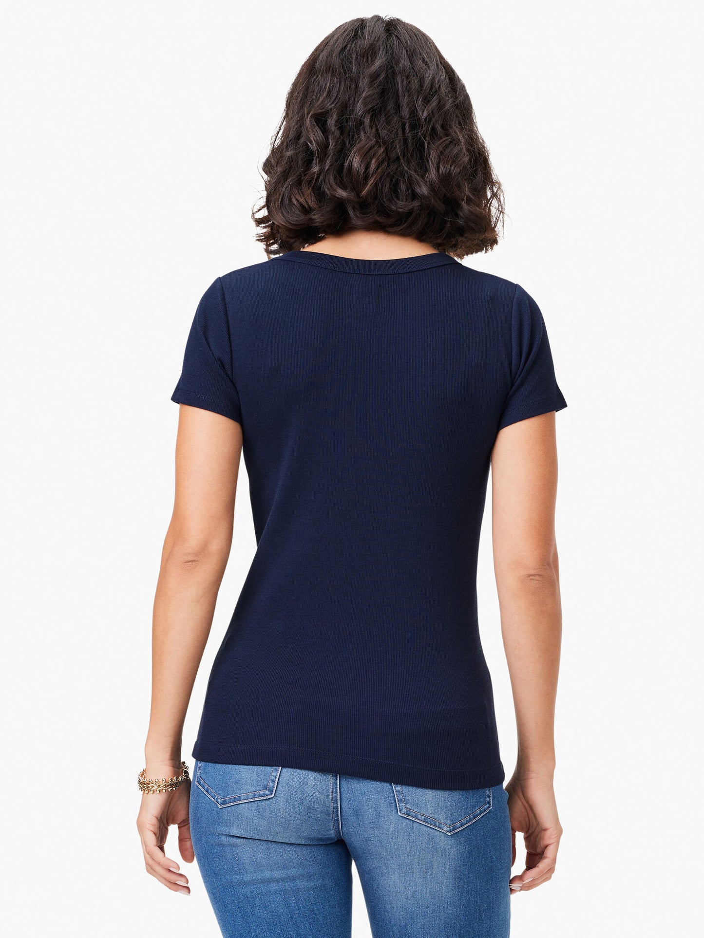 NIC + ZOE PERFECT KNIT RIB SHORT SLEEVE CREW TEE