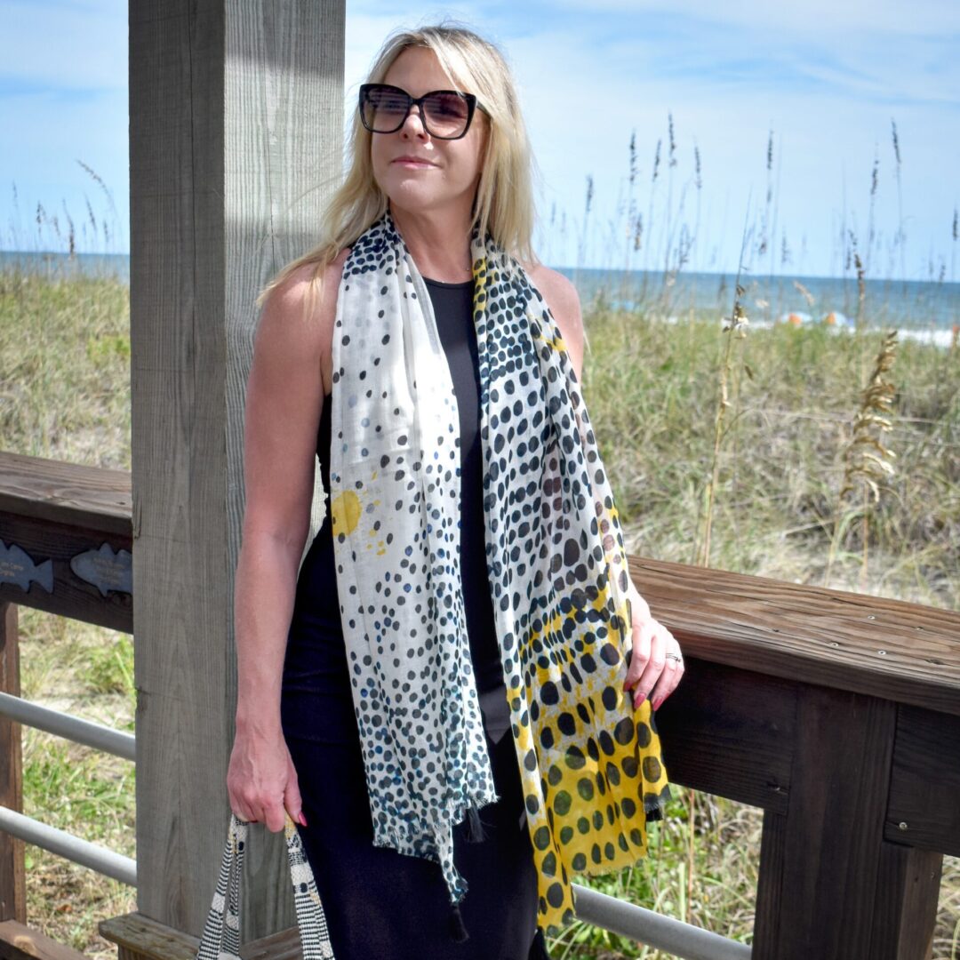 Dupatta Albatross Narrow Dot Scarf