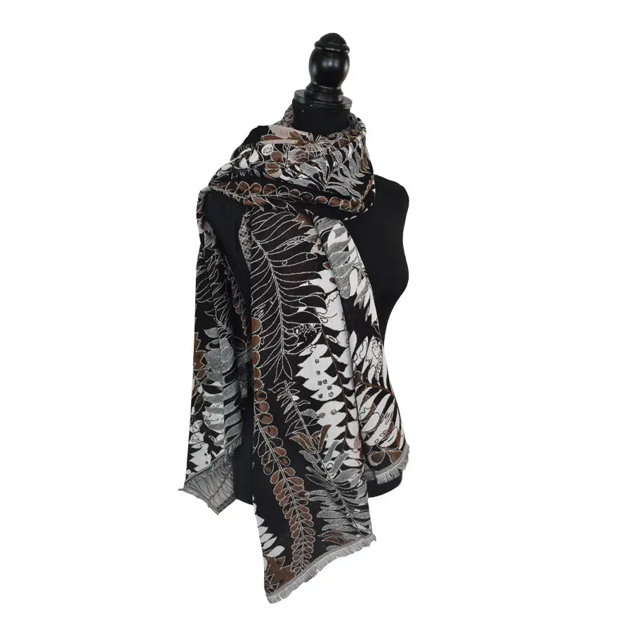 AJAX FERN LEAF WOVEN SCARF