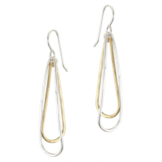 MARJORIE BAER 3D TEARDROP RINGS WIRE EARINGS
