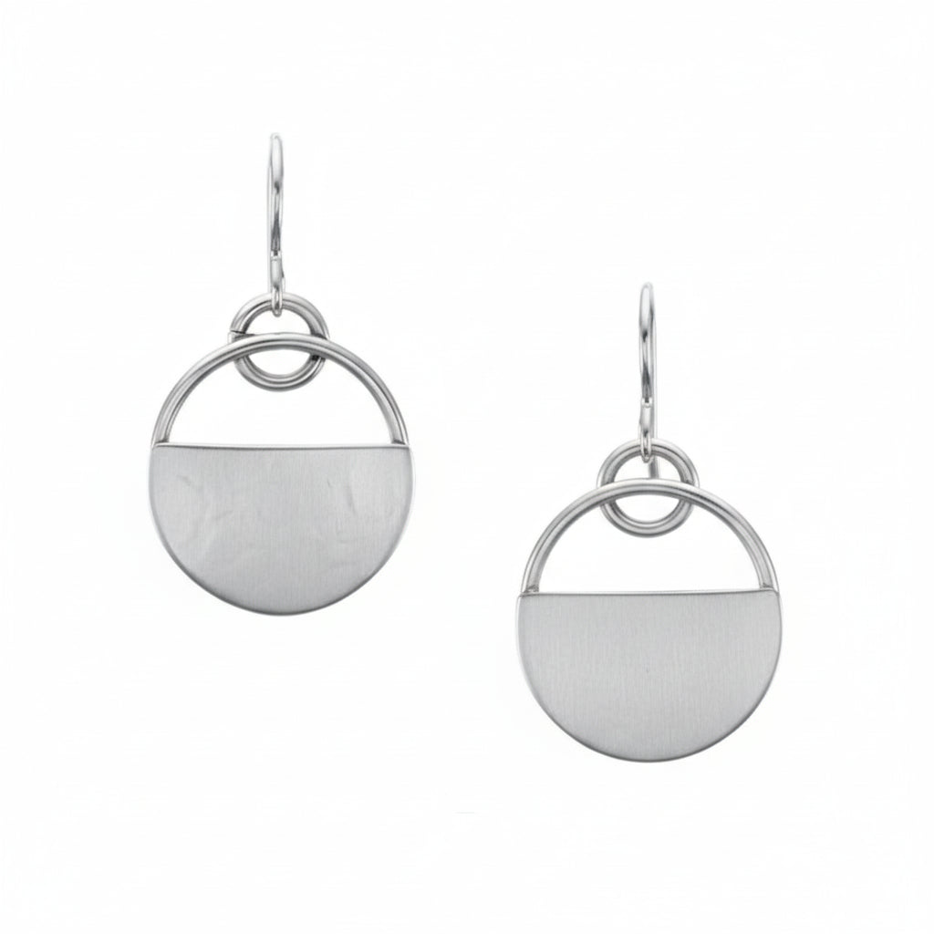 Small Round Basket Wire Earrings