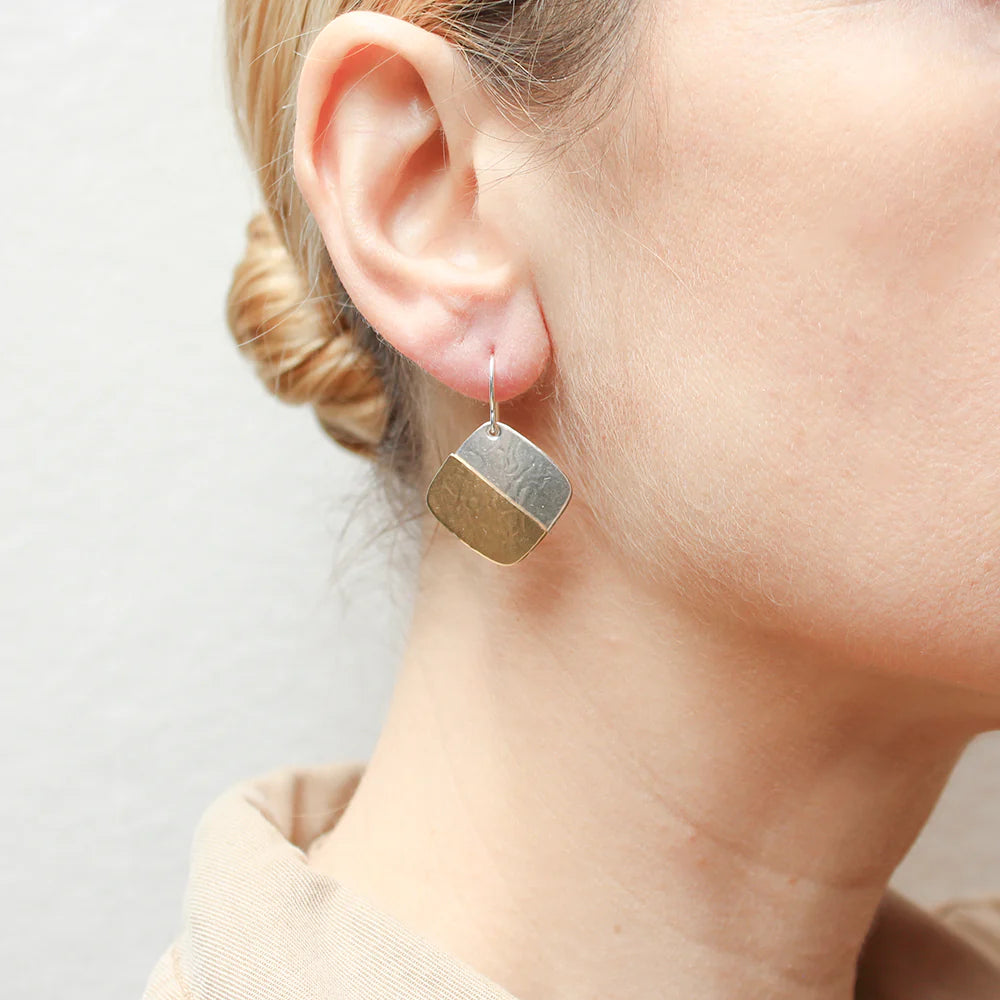 Medium Half & Half Square Wire Earrings Regular price