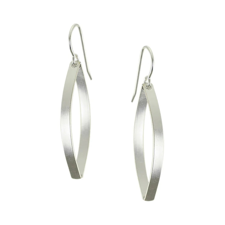 MARJORIE BAER POINTED RIBBON HOOP  EARRINGS