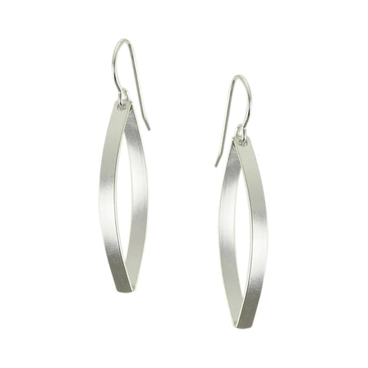 MARJORIE BAER POINTED RIBBON HOOP  EARRINGS
