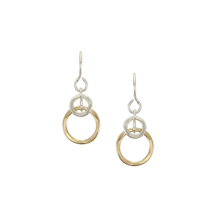 MARJORIE BAER MINI TIERED RINGS WIRED EARRINGS