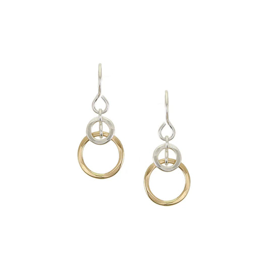MARJORIE BAER MINI TIERED RINGS WIRED EARRINGS