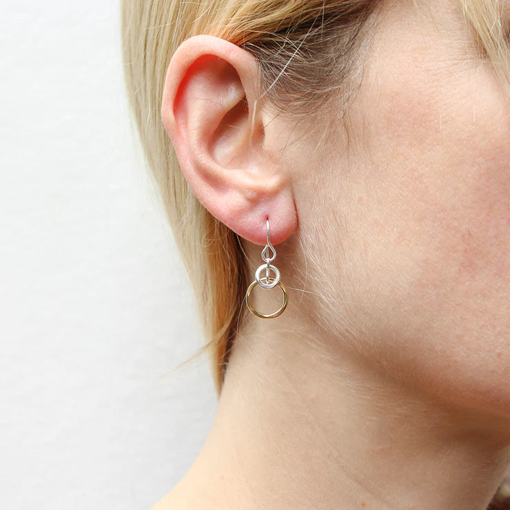 MARJORIE BAER MINI TIERED RINGS WIRED EARRINGS
