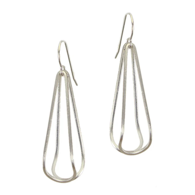 MARJORIE BAER LARGE TEARDROP FRAMES WIRE EARRINGS