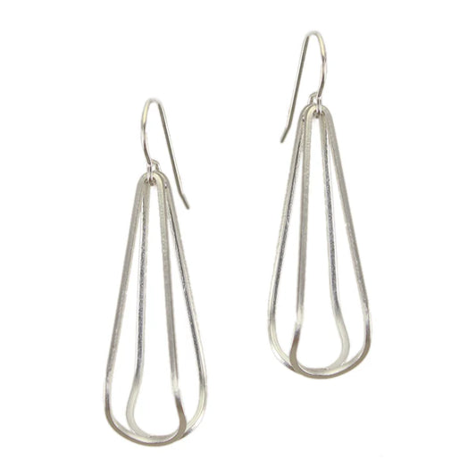 MARJORIE BAER LARGE TEARDROP FRAMES WIRE EARRINGS
